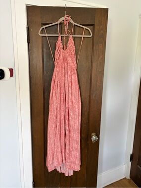 Promesa Pink Patterned Maxi Dress